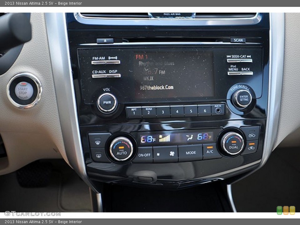Beige Interior Controls for the 2013 Nissan Altima 2.5 SV #69937652