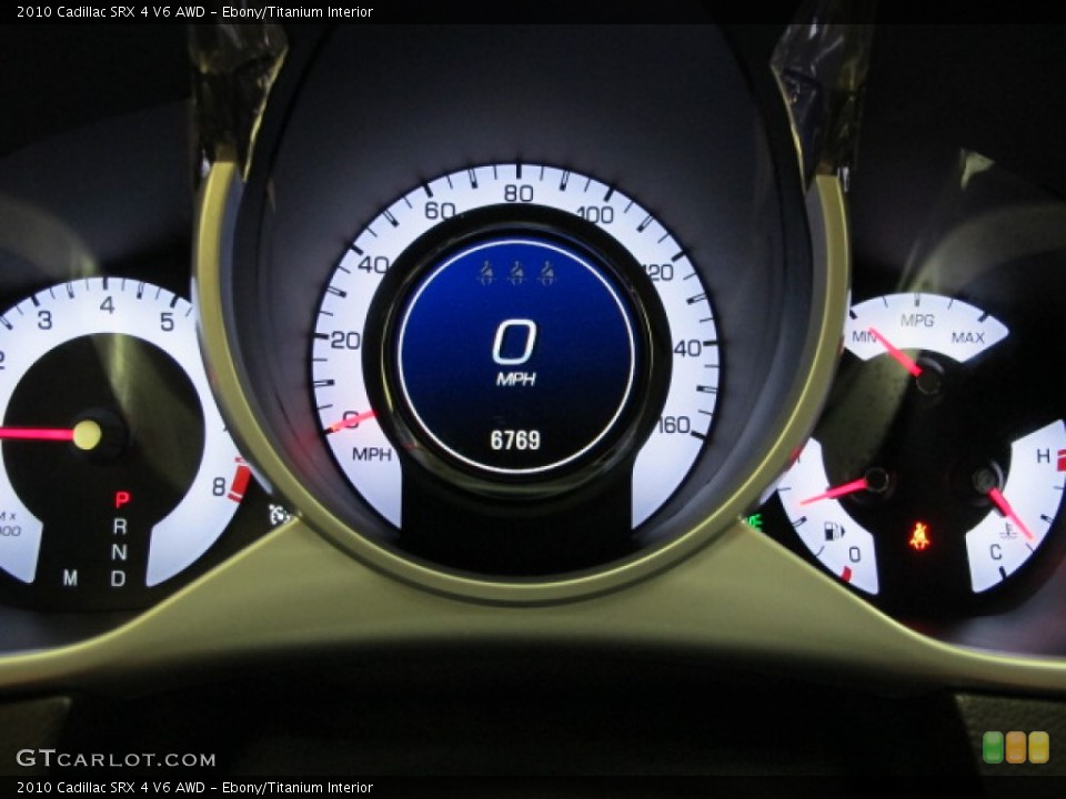 Ebony/Titanium Interior Gauges for the 2010 Cadillac SRX 4 V6 AWD #69938009