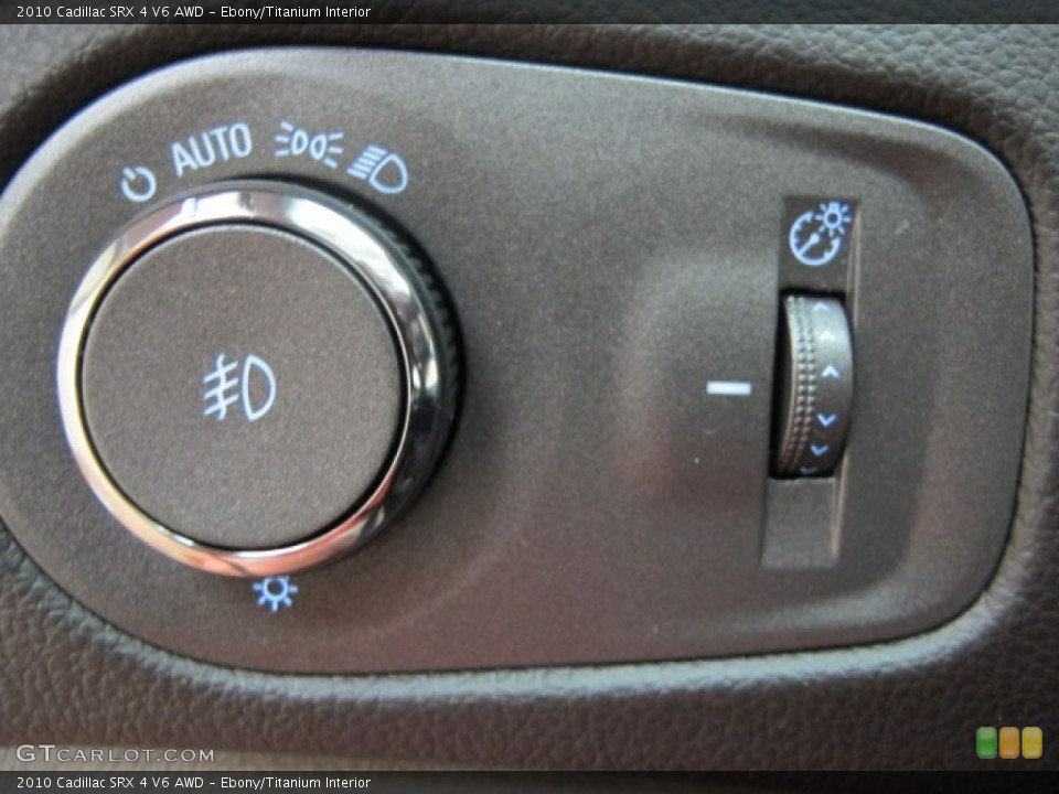 Ebony/Titanium Interior Controls for the 2010 Cadillac SRX 4 V6 AWD #69938156