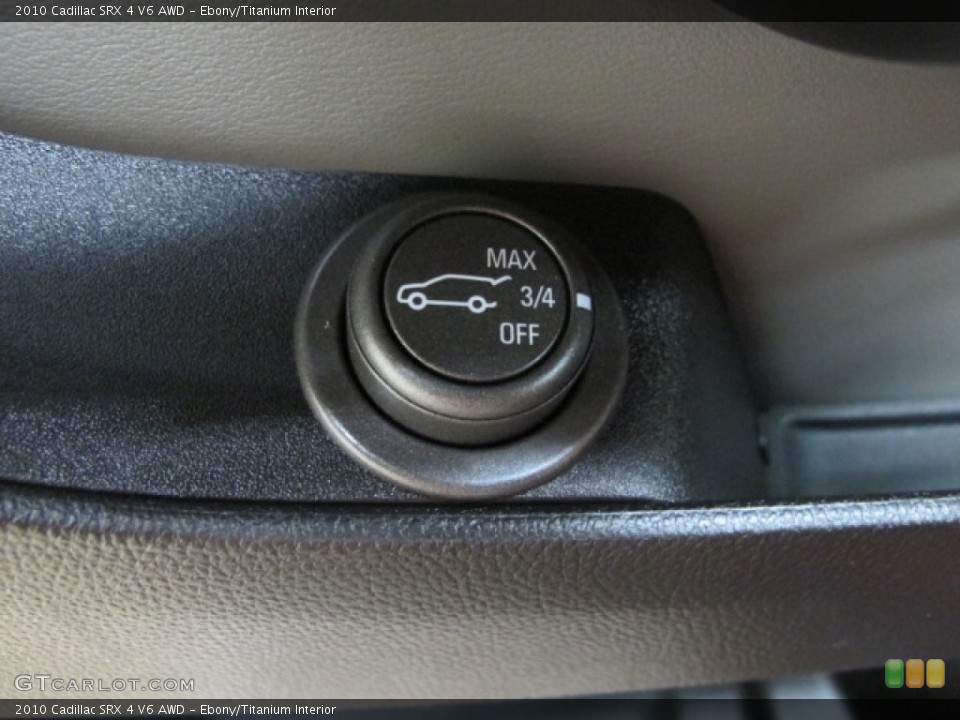 Ebony/Titanium Interior Controls for the 2010 Cadillac SRX 4 V6 AWD #69938183