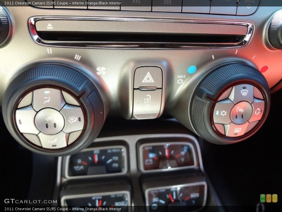 Inferno Orange/Black Interior Controls for the 2011 Chevrolet Camaro SS/RS Coupe #69940113