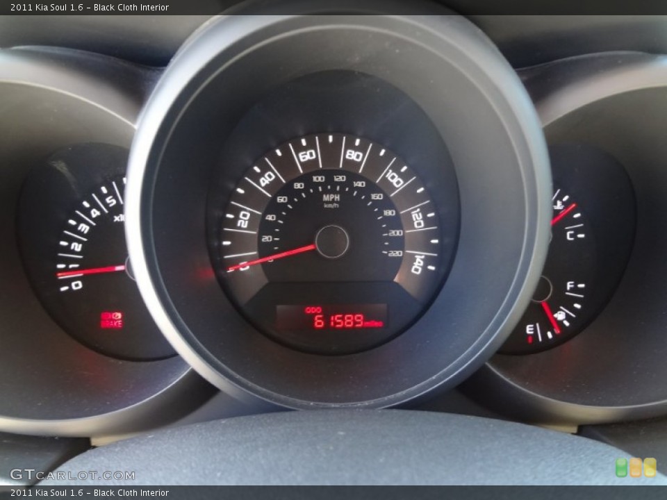 Black Cloth Interior Gauges for the 2011 Kia Soul 1.6 #69940766