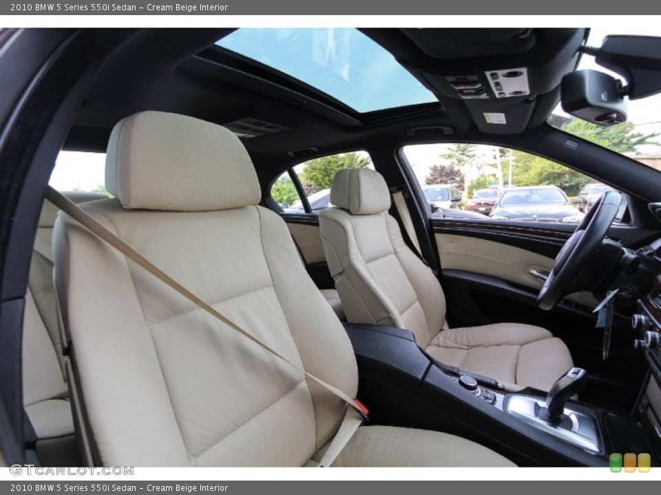 Cream Beige Interior Photo for the 2010 BMW 5 Series 550i Sedan #69944289