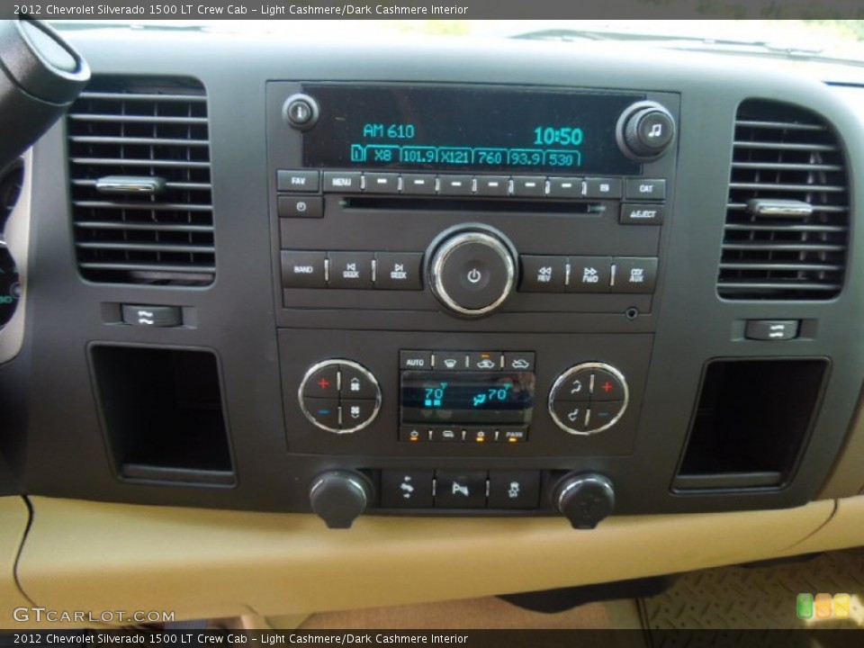 Light Cashmere/Dark Cashmere Interior Controls for the 2012 Chevrolet Silverado 1500 LT Crew Cab #69947619