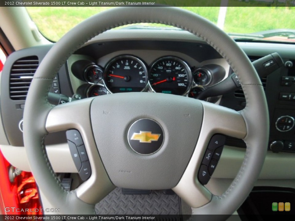 Light Titanium/Dark Titanium Interior Steering Wheel for the 2012 Chevrolet Silverado 1500 LT Crew Cab #69947781