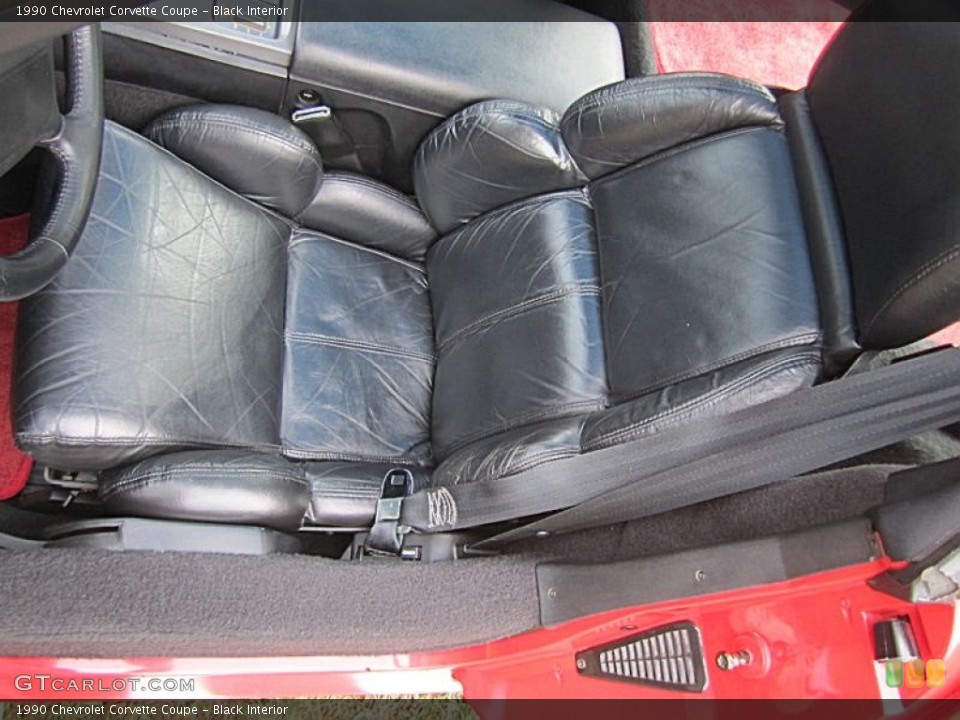 Black Interior Front Seat for the 1990 Chevrolet Corvette Coupe #69954238