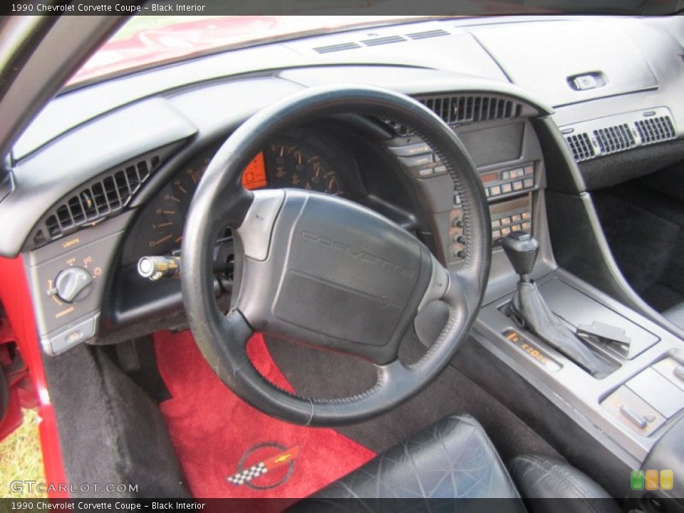 Black Interior Dashboard for the 1990 Chevrolet Corvette Coupe #69954256