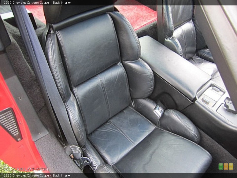 Black Interior Front Seat for the 1990 Chevrolet Corvette Coupe #69954310