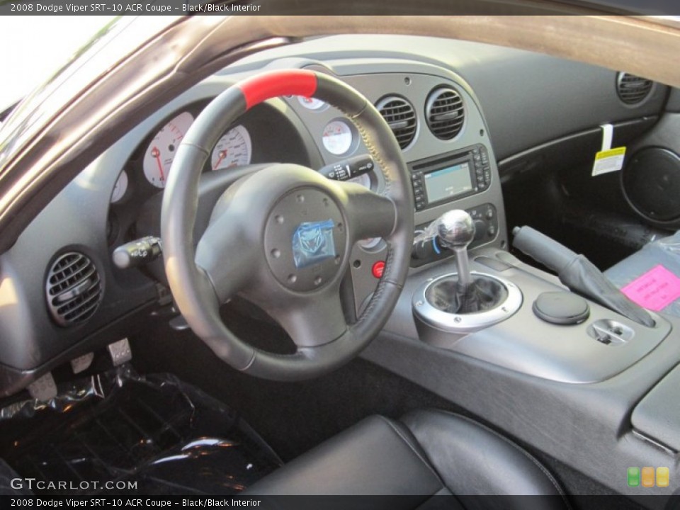 Black/Black Interior Prime Interior for the 2008 Dodge Viper SRT-10 ACR Coupe #69955018