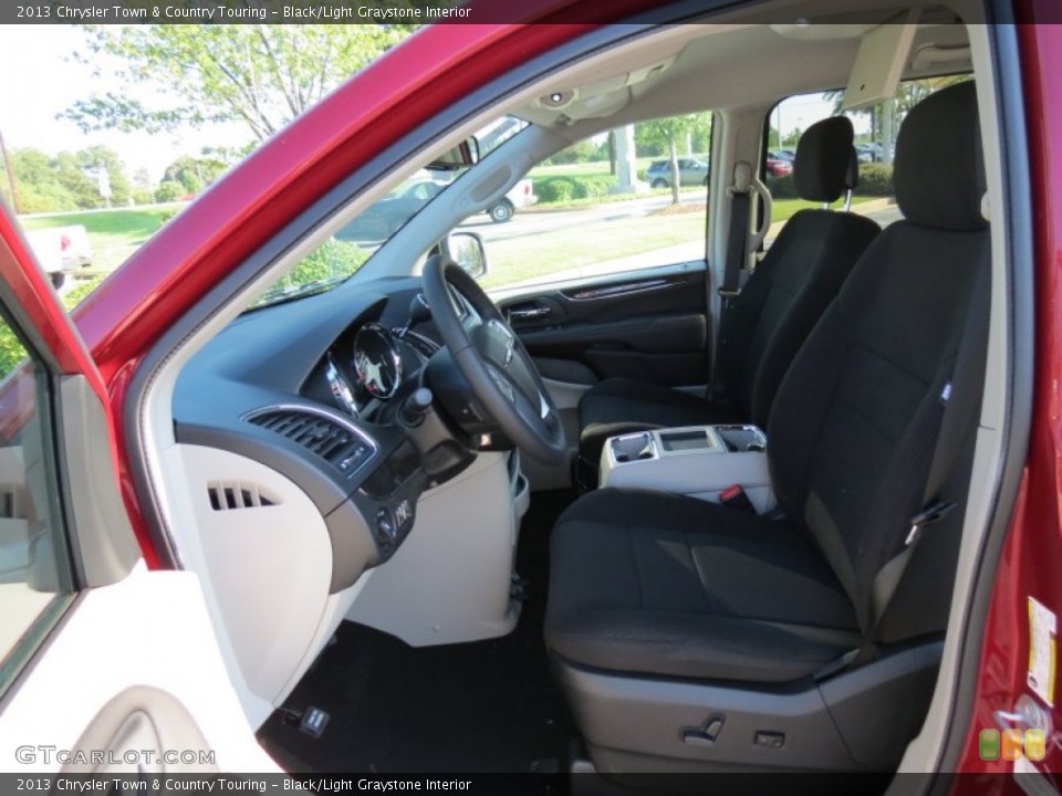 Black/Light Graystone Interior Front Seat for the 2013 Chrysler Town & Country Touring #69960946