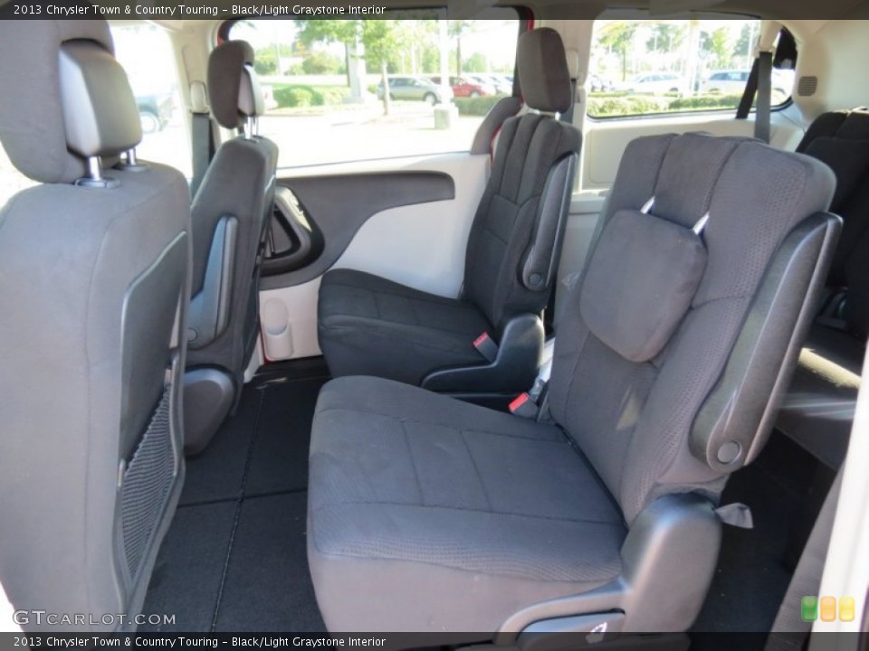 Black/Light Graystone Interior Rear Seat for the 2013 Chrysler Town & Country Touring #69960955