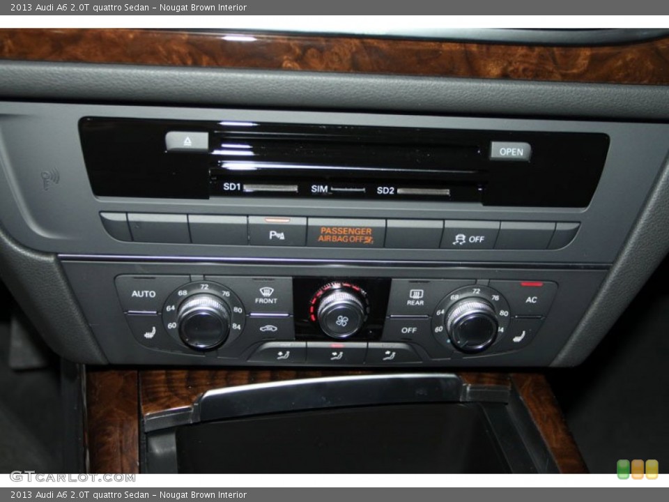 Nougat Brown Interior Controls for the 2013 Audi A6 2.0T quattro Sedan #69960976