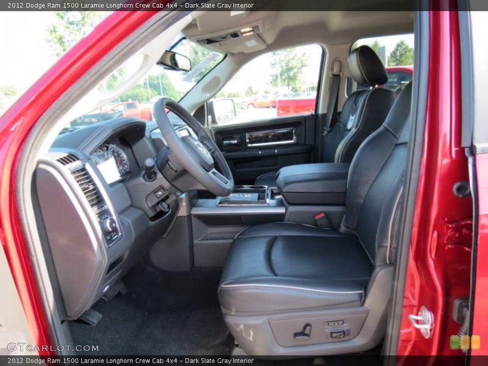 Dark Slate Gray Interior Photo for the 2012 Dodge Ram 1500 Laramie Longhorn Crew Cab 4x4 #69961123
