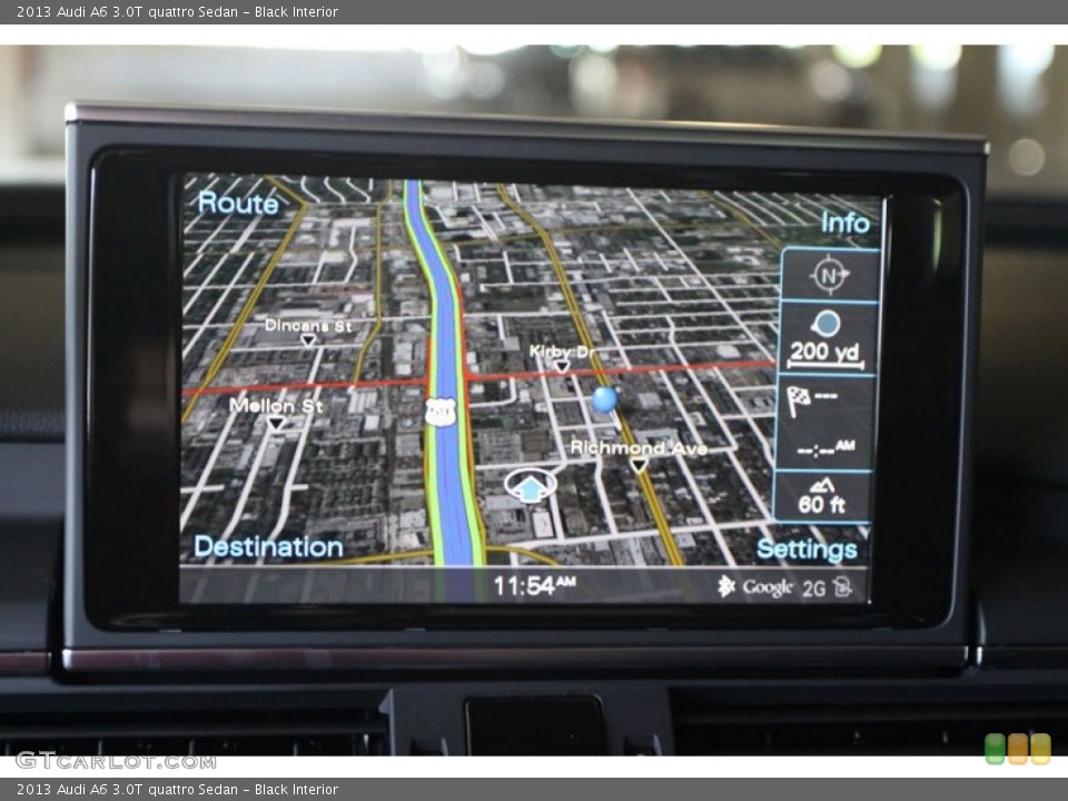 Black Interior Navigation for the 2013 Audi A6 3.0T quattro Sedan #69961207