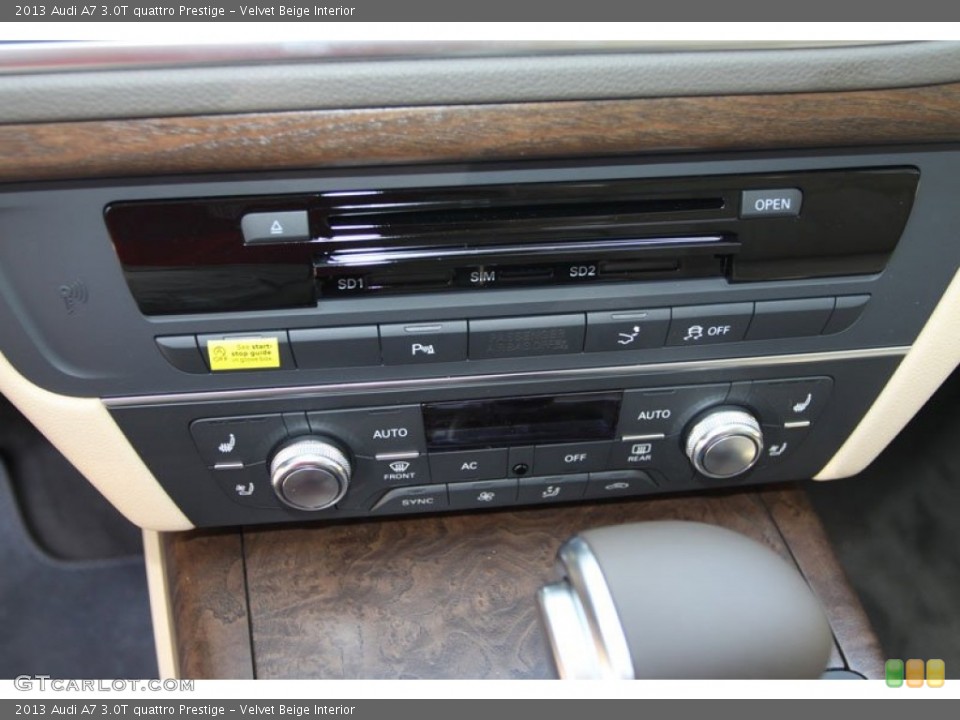Velvet Beige Interior Controls for the 2013 Audi A7 3.0T quattro Prestige #69961399