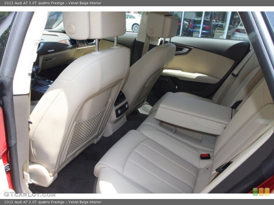 Velvet Beige Interior Rear Seat for the 2013 Audi A7 3.0T quattro Prestige #69961444