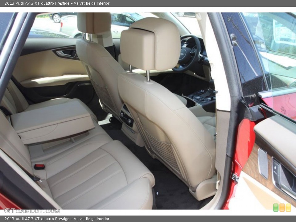 Velvet Beige Interior Rear Seat for the 2013 Audi A7 3.0T quattro Prestige #69961462
