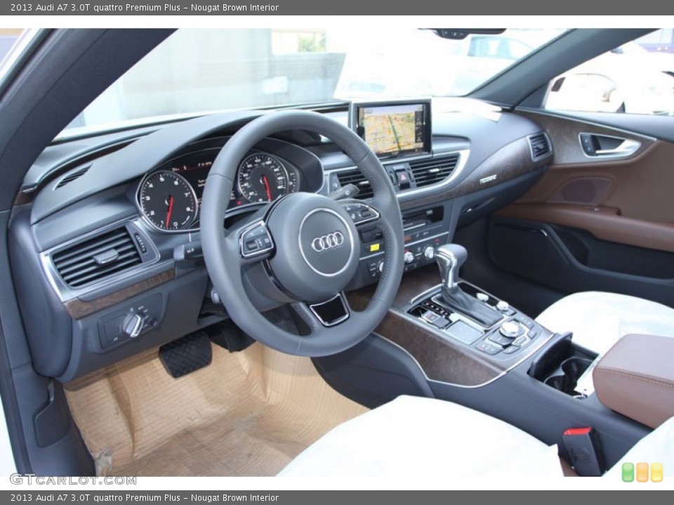 Nougat Brown Interior Prime Interior for the 2013 Audi A7 3.0T quattro Premium Plus #69961630