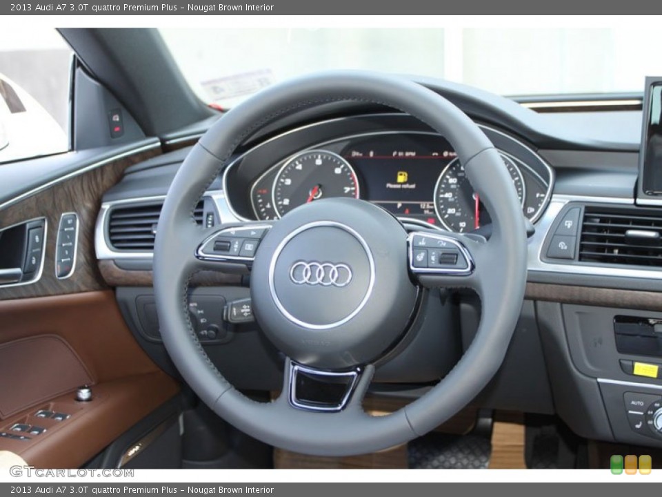 Nougat Brown Interior Steering Wheel for the 2013 Audi A7 3.0T quattro Premium Plus #69961672