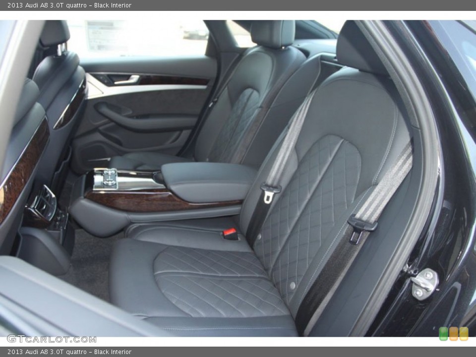 Black Interior Rear Seat for the 2013 Audi A8 3.0T quattro #69962113