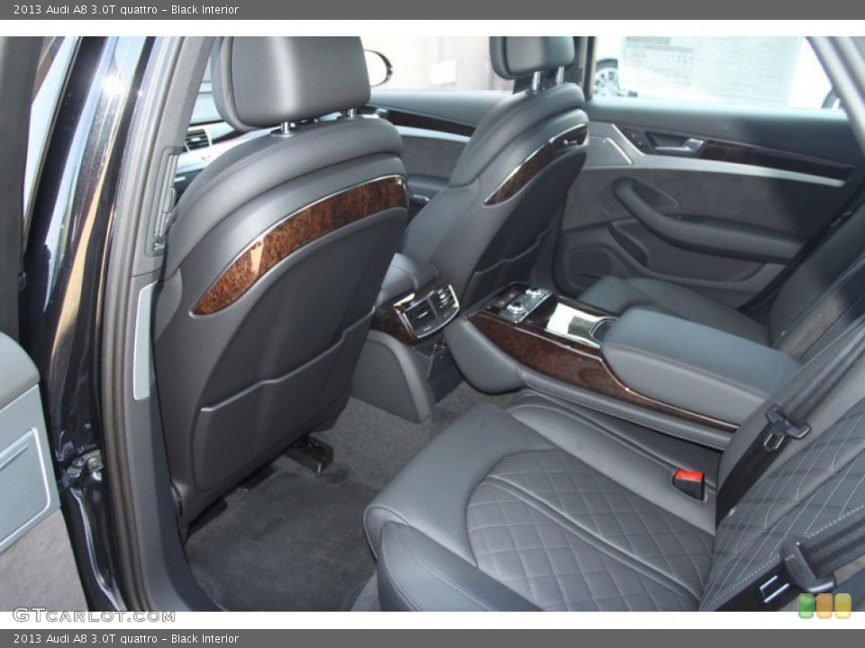 Black Interior Rear Seat for the 2013 Audi A8 3.0T quattro #69962122