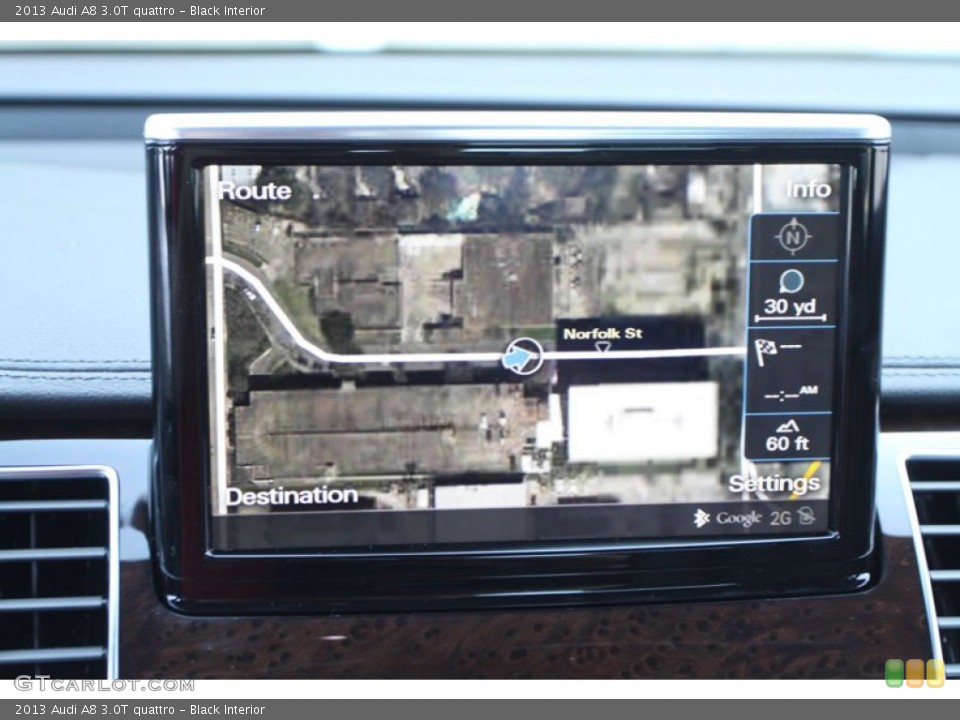 Black Interior Navigation for the 2013 Audi A8 3.0T quattro #69962158