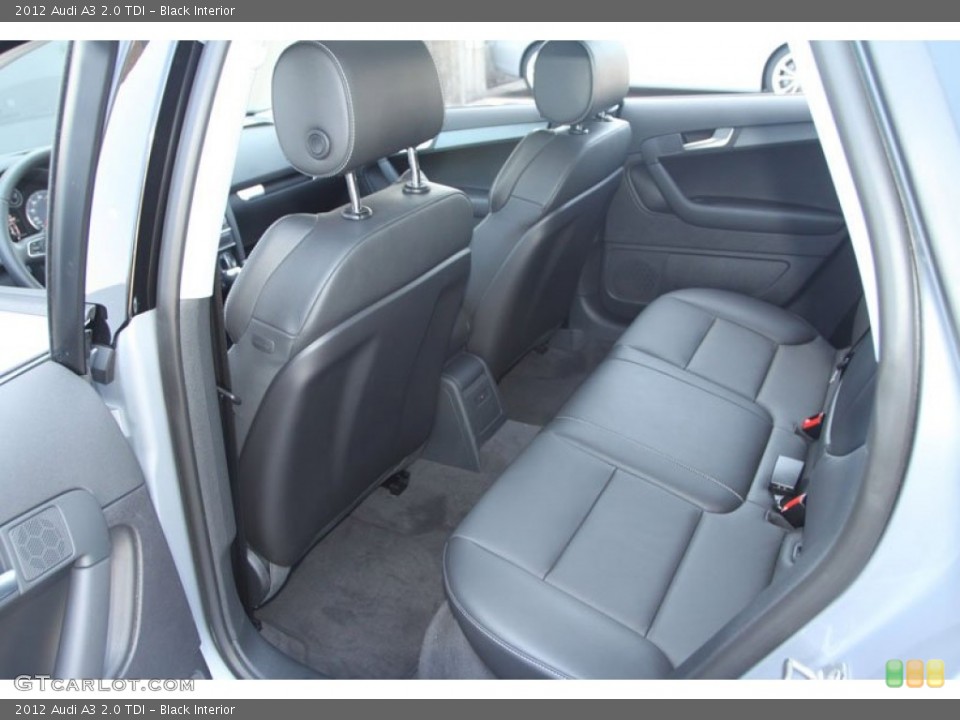 Black Interior Rear Seat for the 2012 Audi A3 2.0 TDI #69963616
