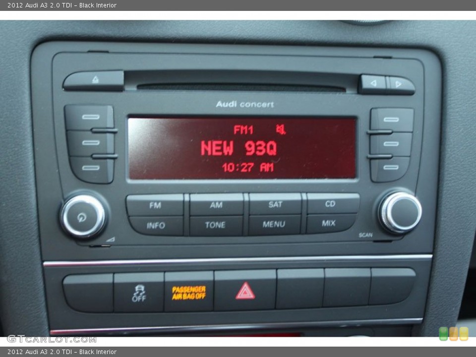 Black Interior Audio System for the 2012 Audi A3 2.0 TDI #69963645