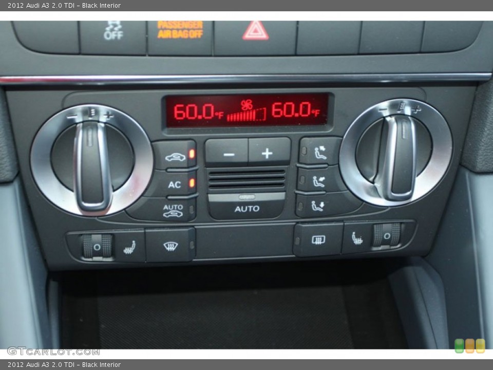 Black Interior Controls for the 2012 Audi A3 2.0 TDI #69963652