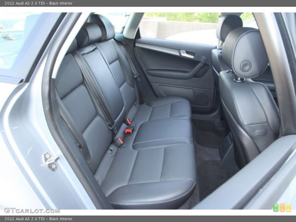 Black Interior Rear Seat for the 2012 Audi A3 2.0 TDI #69963688