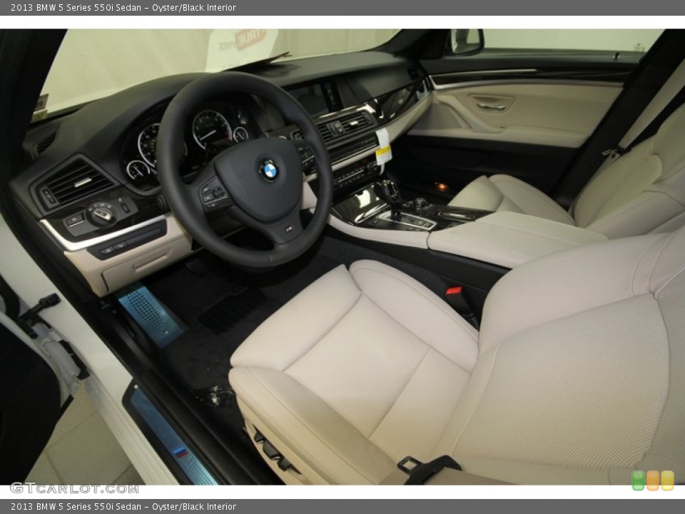 Oyster/Black Interior Prime Interior for the 2013 BMW 5 Series 550i Sedan #69964162