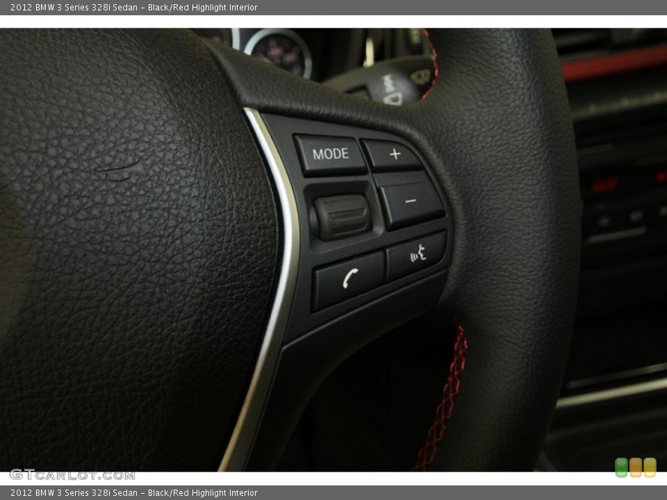 Black/Red Highlight Interior Controls for the 2012 BMW 3 Series 328i Sedan #69965269