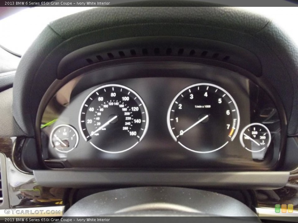 Ivory White Interior Gauges for the 2013 BMW 6 Series 650i Gran Coupe #69968316