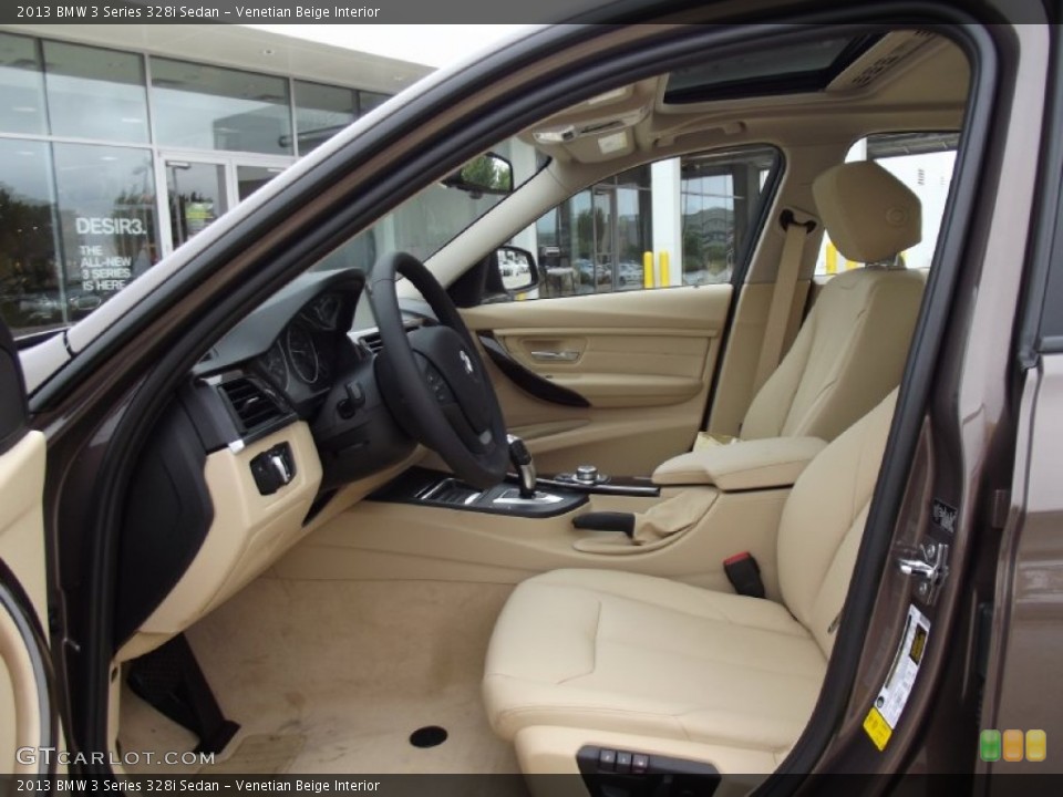 Venetian Beige Interior Front Seat for the 2013 BMW 3 Series 328i Sedan #69968473
