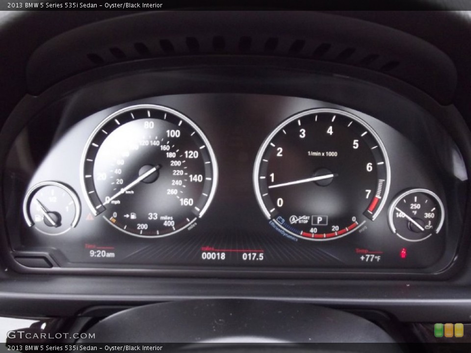 Oyster/Black Interior Gauges for the 2013 BMW 5 Series 535i Sedan #69968569