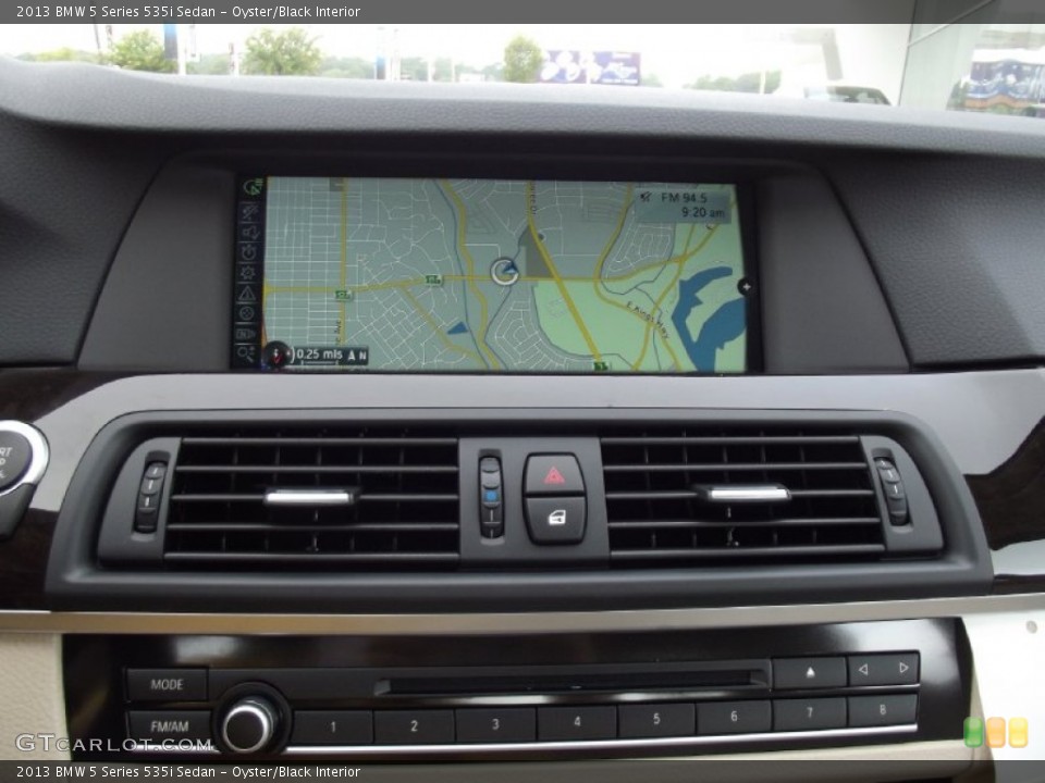 Oyster/Black Interior Navigation for the 2013 BMW 5 Series 535i Sedan #69968593