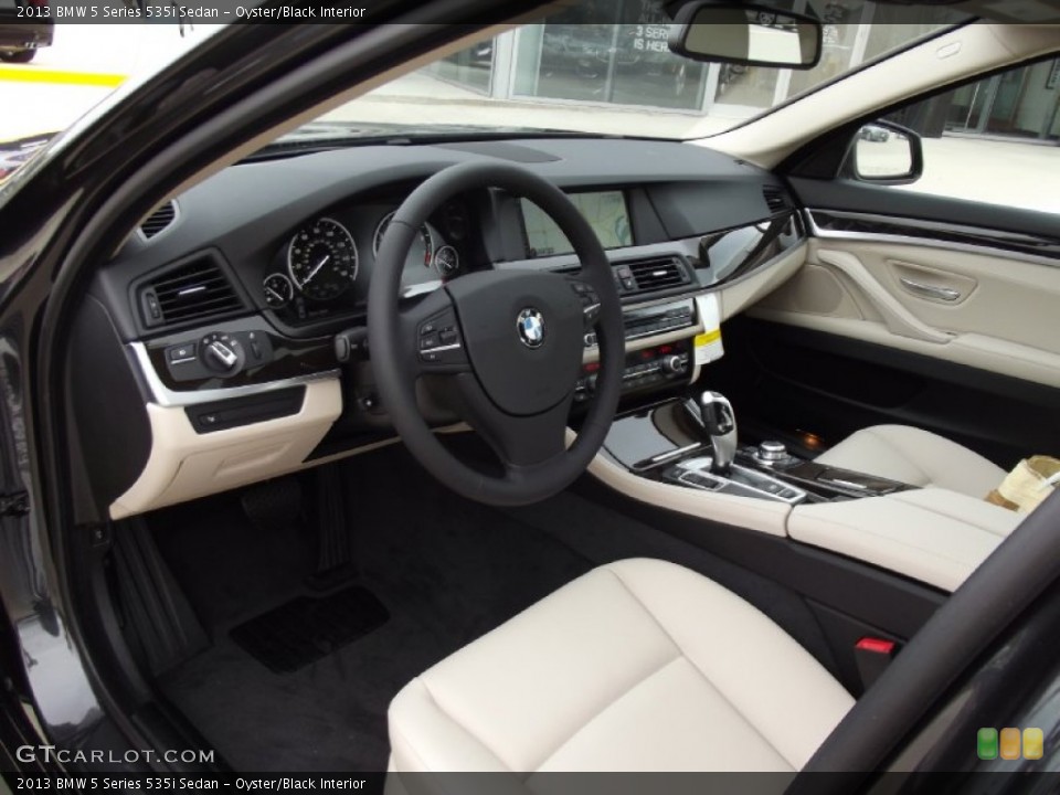 Oyster/Black Interior Prime Interior for the 2013 BMW 5 Series 535i Sedan #69968626