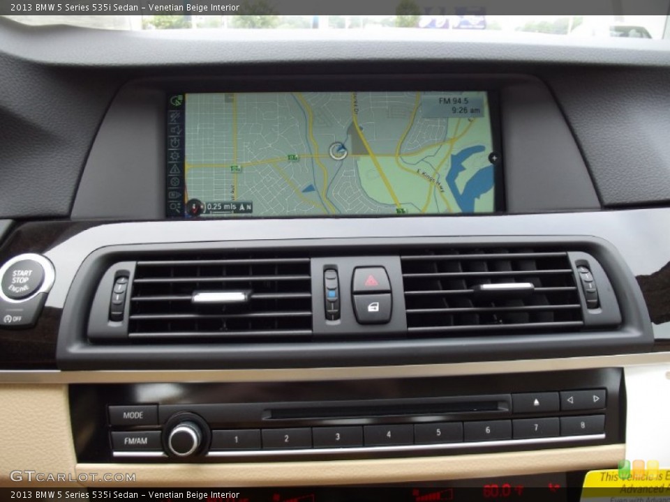 Venetian Beige Interior Navigation for the 2013 BMW 5 Series 535i Sedan #69968734