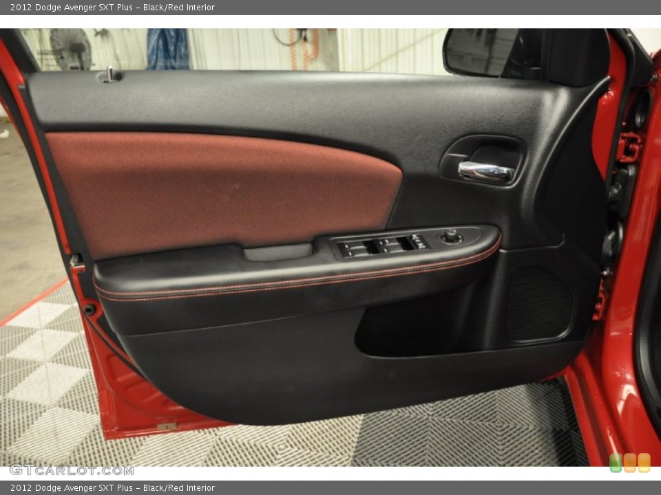 Black/Red Interior Door Panel for the 2012 Dodge Avenger SXT Plus #69969329
