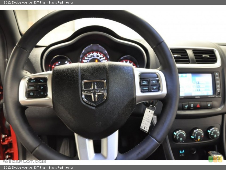 Black/Red Interior Steering Wheel for the 2012 Dodge Avenger SXT Plus #69969430