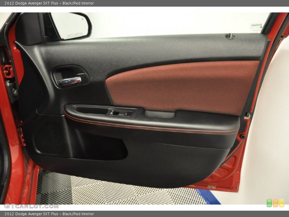 Black/Red Interior Door Panel for the 2012 Dodge Avenger SXT Plus #69969532