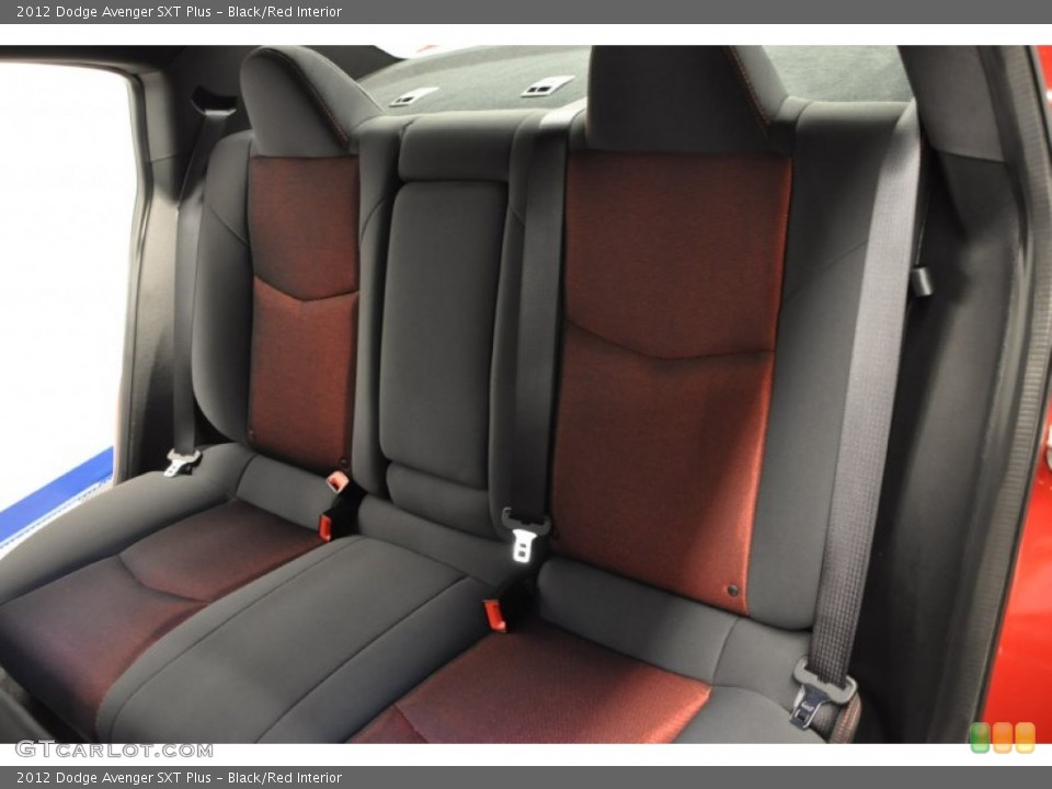 Black/Red Interior Rear Seat for the 2012 Dodge Avenger SXT Plus #69969586