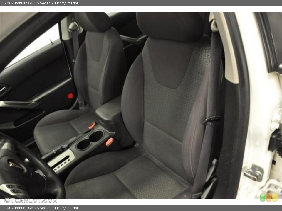 Ebony Interior Front Seat for the 2007 Pontiac G6 V6 Sedan #69970003