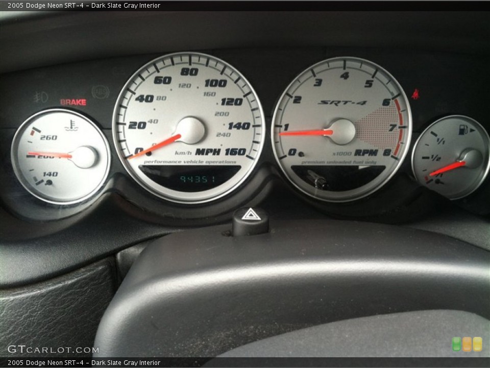 Dark Slate Gray Interior Gauges for the 2005 Dodge Neon SRT-4 #69971401