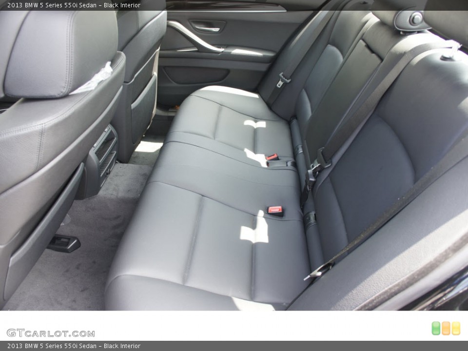 Black Interior Rear Seat for the 2013 BMW 5 Series 550i Sedan #69974668