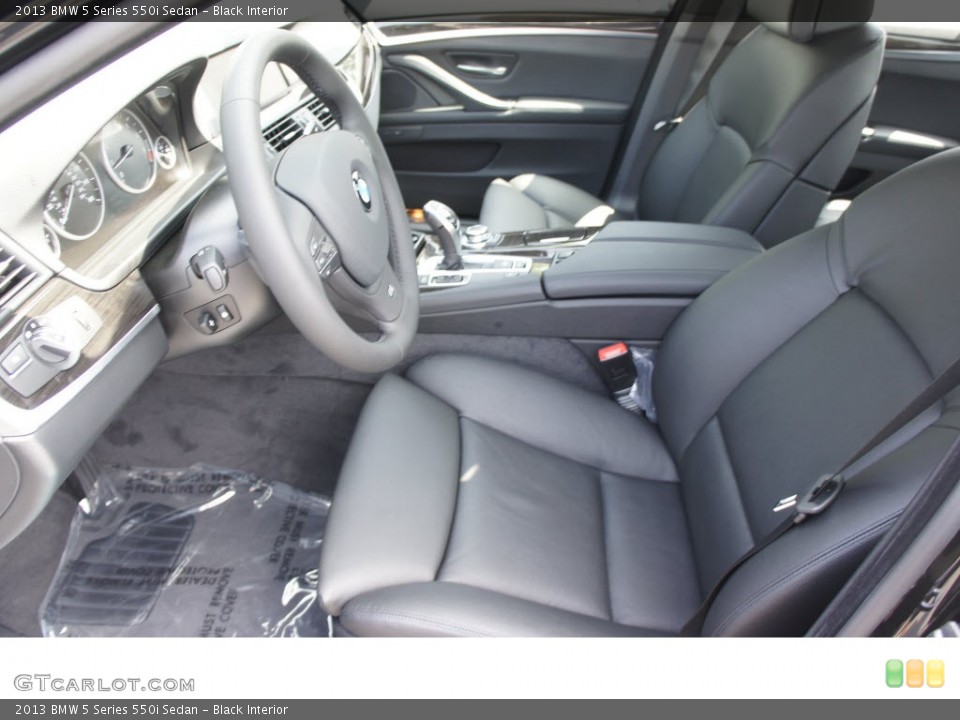 Black Interior Front Seat for the 2013 BMW 5 Series 550i Sedan #69974677