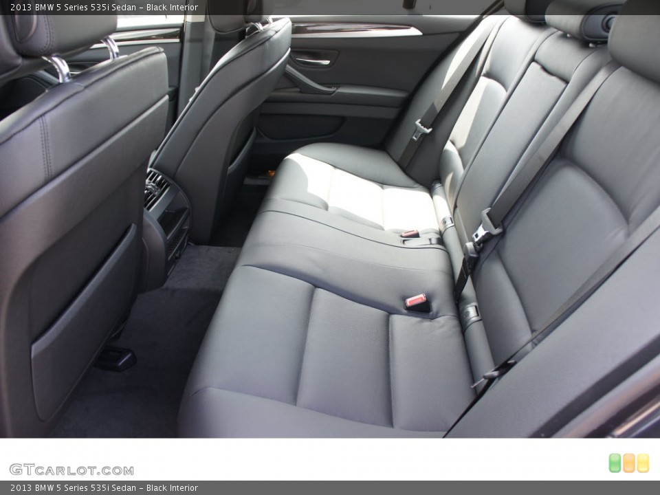 Black Interior Rear Seat for the 2013 BMW 5 Series 535i Sedan #69974842