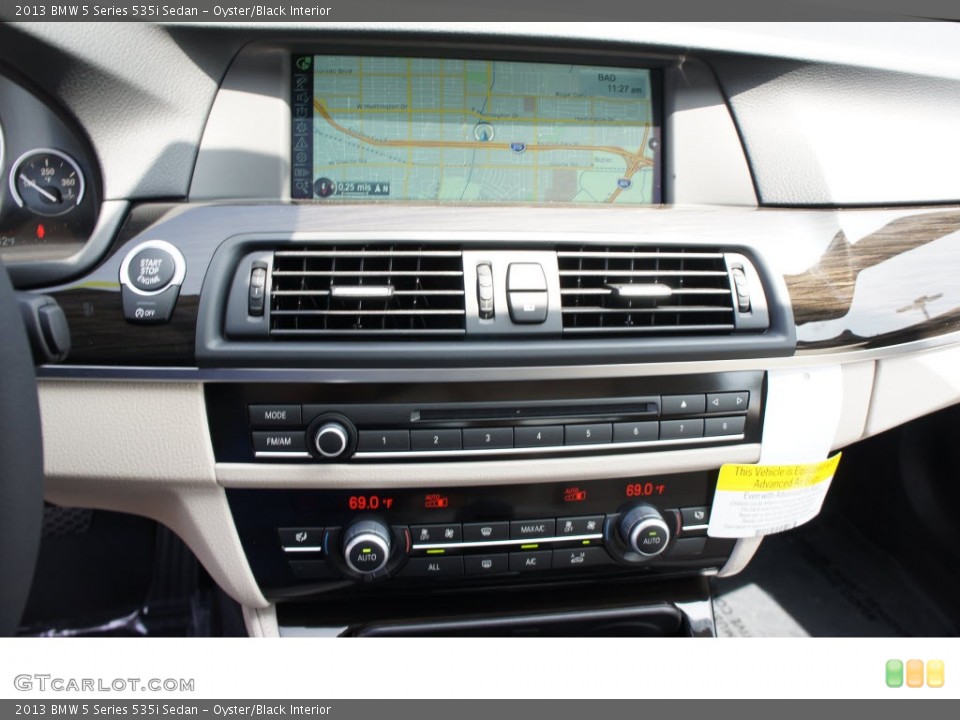 Oyster/Black Interior Controls for the 2013 BMW 5 Series 535i Sedan #69974926