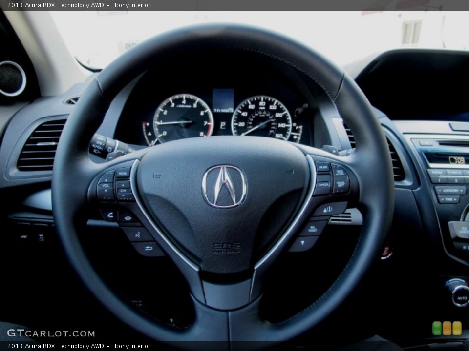 Ebony Interior Steering Wheel for the 2013 Acura RDX Technology AWD #69975062