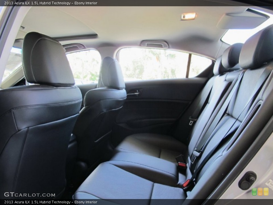 Ebony Interior Rear Seat for the 2013 Acura ILX 1.5L Hybrid Technology #69975427